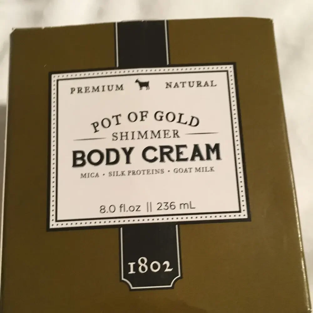 Beekman 1802 POT OF GOLD 8 oz Shimmer Body Cream Goat Milk Made in the USA NEW